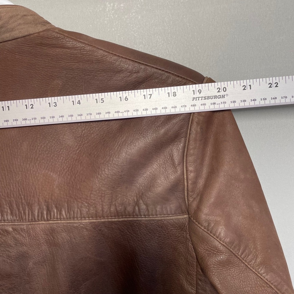 Vintage Bavarian Nappa Leather Janker Jacket 48 M Brown Trachten Austrian Crest - Picture 9 of 11